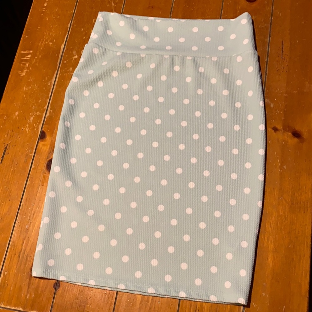 Lularoe Cassie mint polka dot pncil skirt tube top